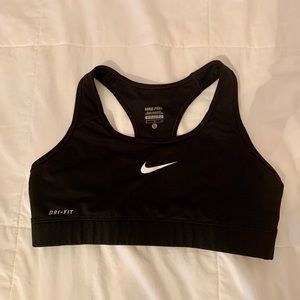 Nike dri fit black sport bra